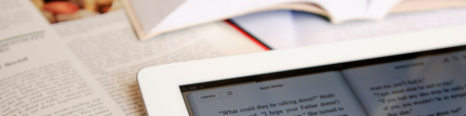 ereader on table
