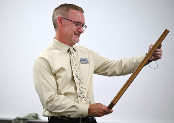 Dr. Michael Gunther talks about the history of the Constitution and July 4th during his class