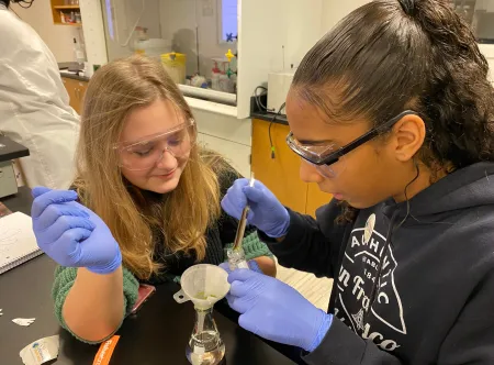 Middle School students Eleanor Ryall and Layla Henderson