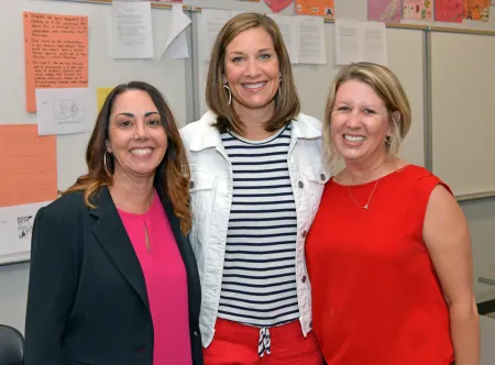 Drs. Rebecca Cooper, Amy Farah and Samantha Mrstik smile for the camera