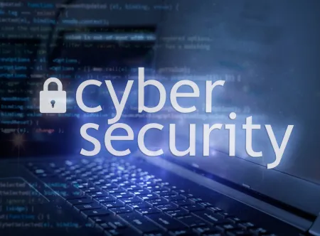 Cybersecurity image with a lock