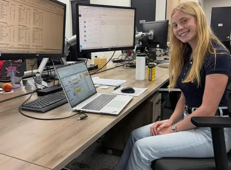 Emily Zboran, a senior business major with a marketing concentration, honed her project management skills during her internship with Majors Management.