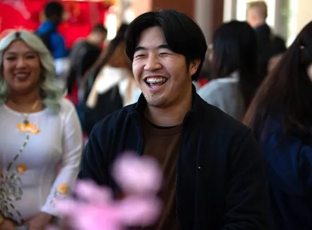 GGC student enjoying the Lunar New Year celebration