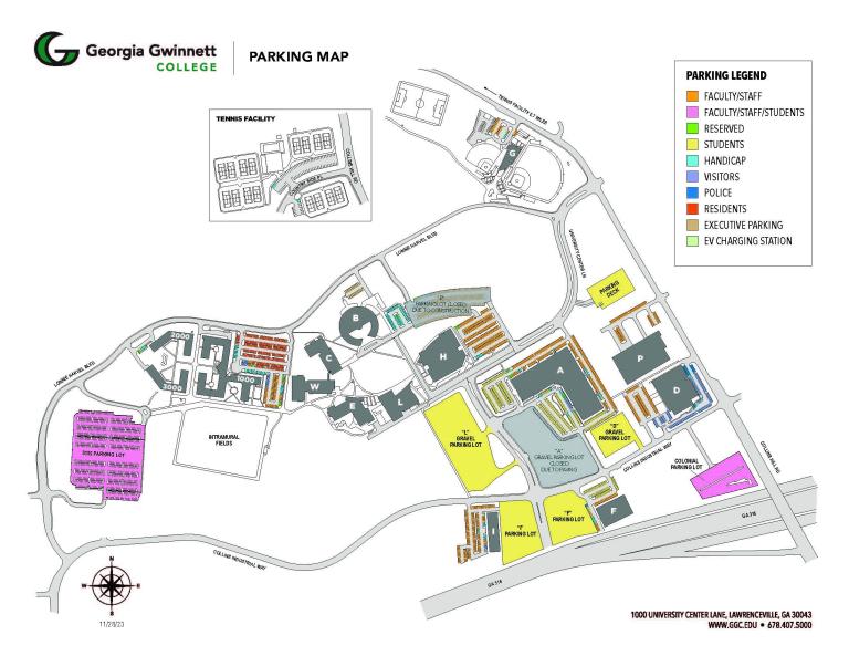 GGC Campus Parking Map (JPEG)
