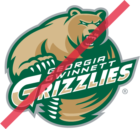 Retired GGC logo: athletics bear with swirled claw marks