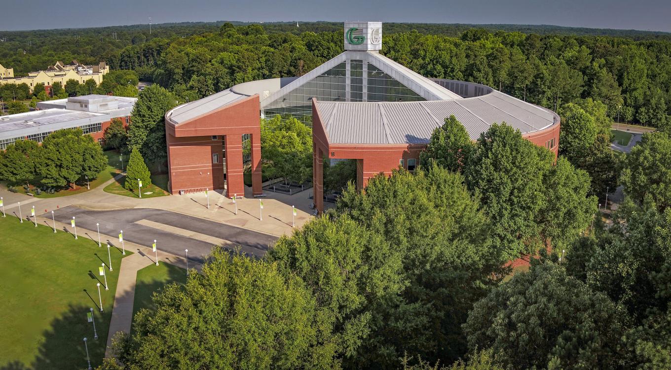 Aerial shot of Building B