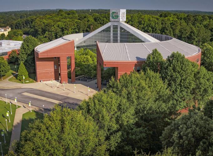 Aerial shot of Building B