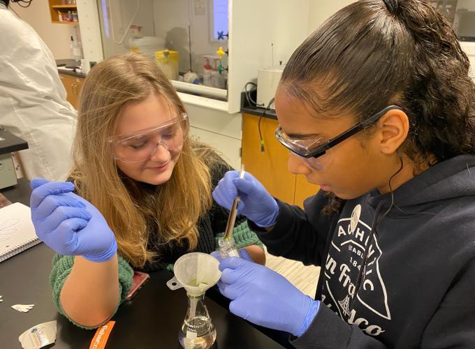 Middle School students Eleanor Ryall and Layla Henderson
