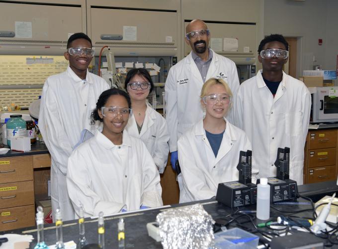 Back row: Malchi McClain and Michelle Die and Dr. Ajay Mallia, front row: Galioee Degracig and Joyce Lee.jpg
