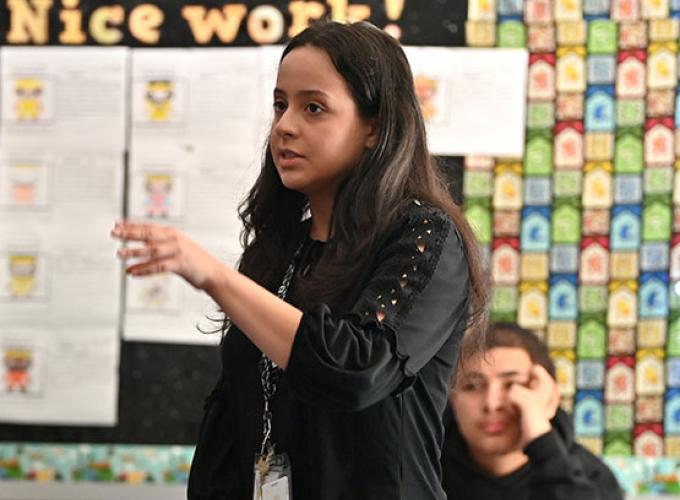 Natalia Diaz Vega, a School of Education student and future teacher