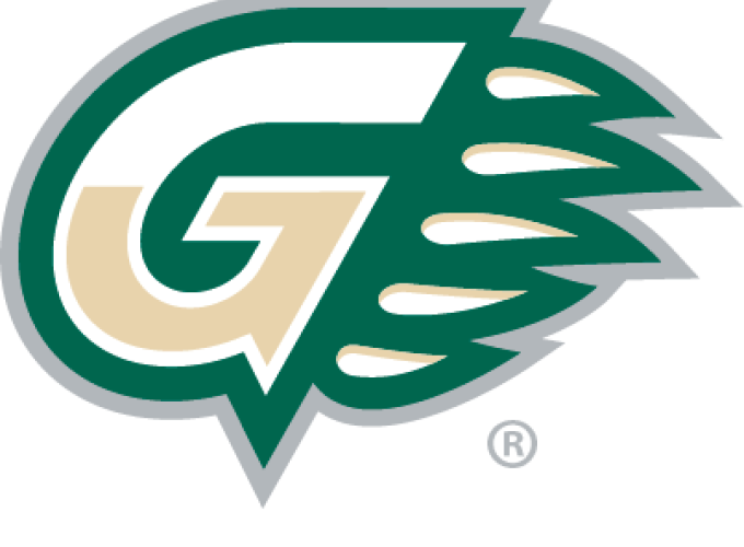Three-color G-Claw GGC Athletics logo with registered mark