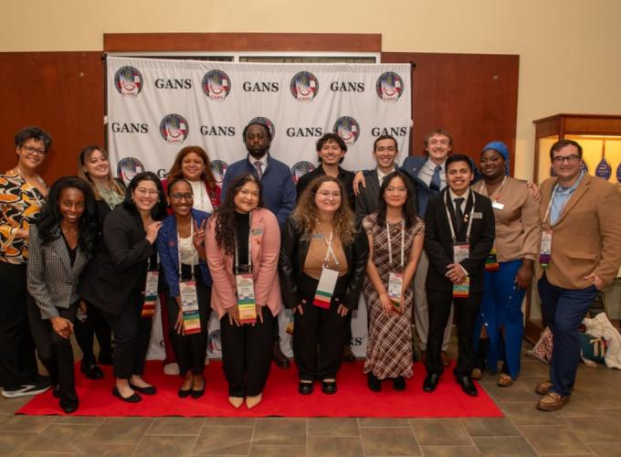 Group photo of GGC's Gwinnett Grizzly Bears Association of Nursing Students members
