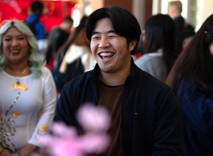 GGC student enjoying the Lunar New Year celebration