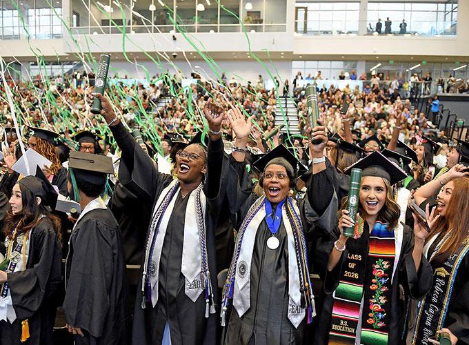 Cheering GGC graduating seniors