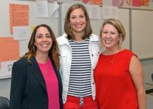 Drs. Rebecca Cooper, Amy Farah and Samantha Mrstik smile for the camera