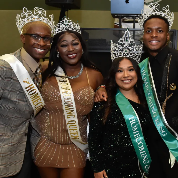 GGC homecoming kings and queens smiling