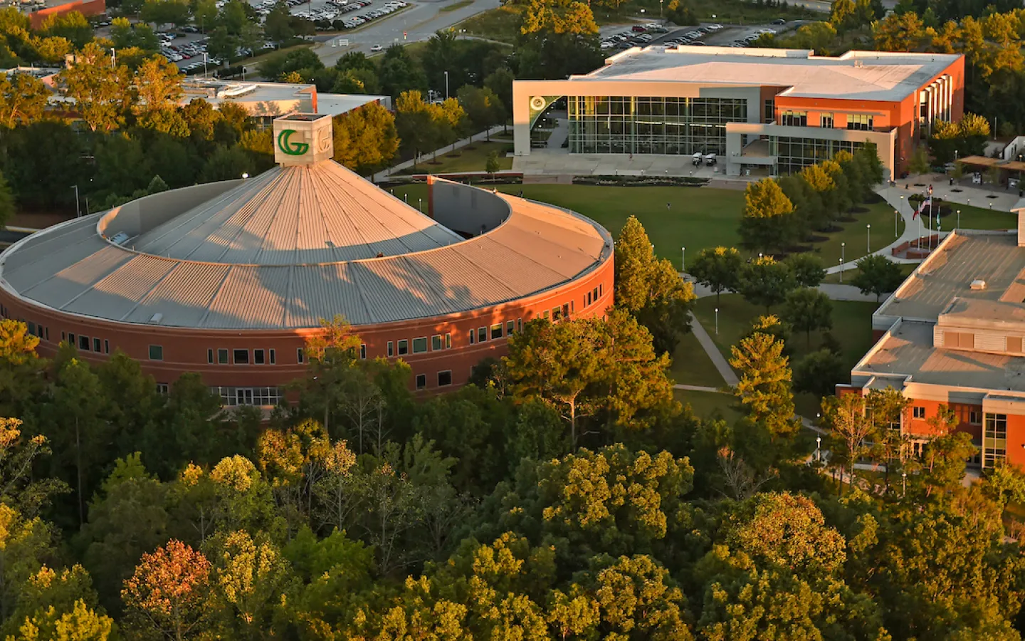 Aerial view of GGC campus