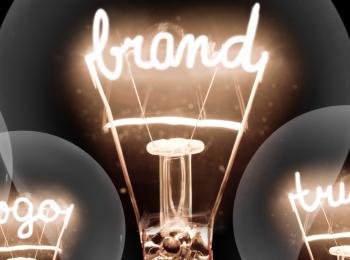 Image of light bulbs with brand, logo and trust light up inside