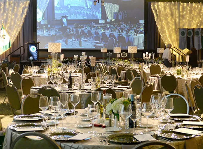 LVIS decorated for VIP dining event