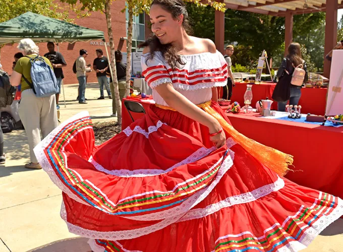 dancing demonstration during International Hot Dog Festival