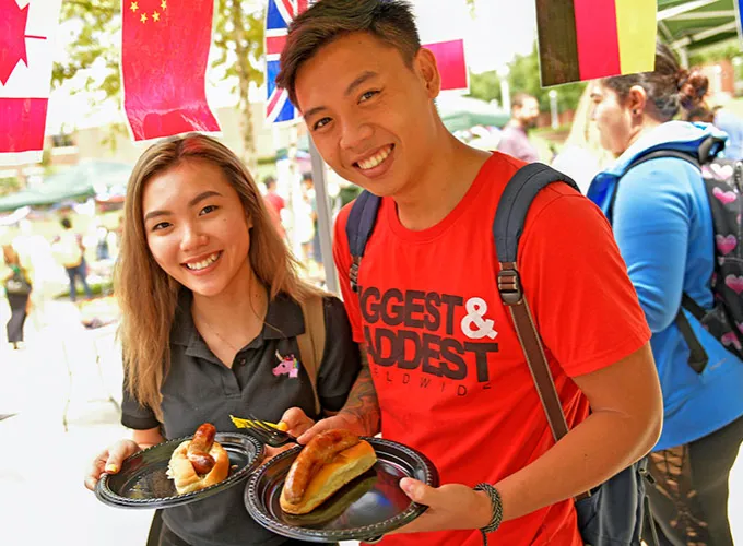 two ELI students at the international festival