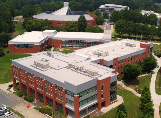 Aerial view of campus
