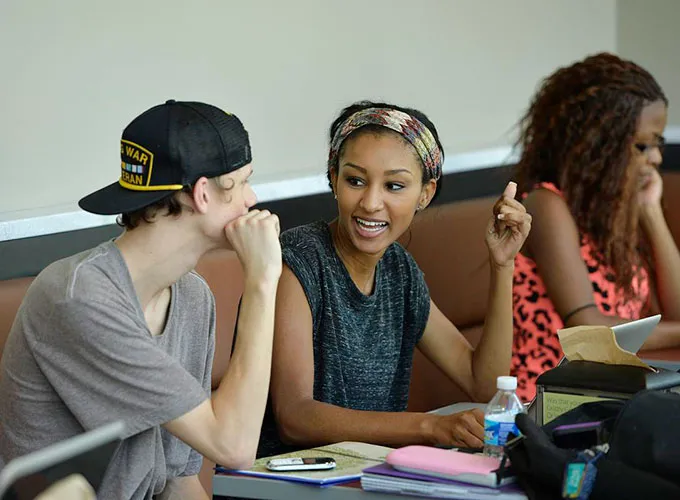 GGC student collaborating over studies