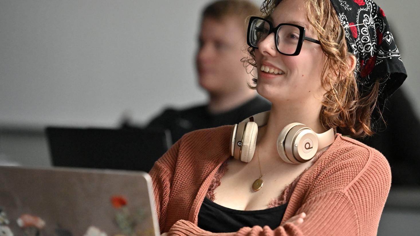 Female student smiling