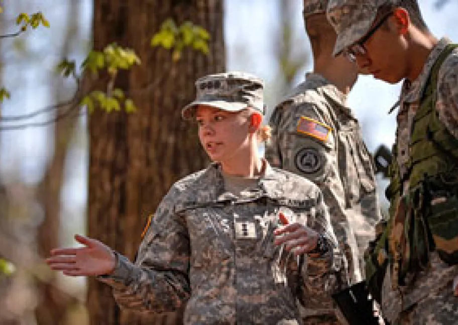 GGC ROTC students doing exercises