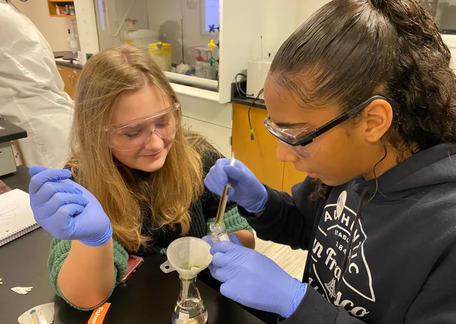 Middle School students Eleanor Ryall and Layla Henderson