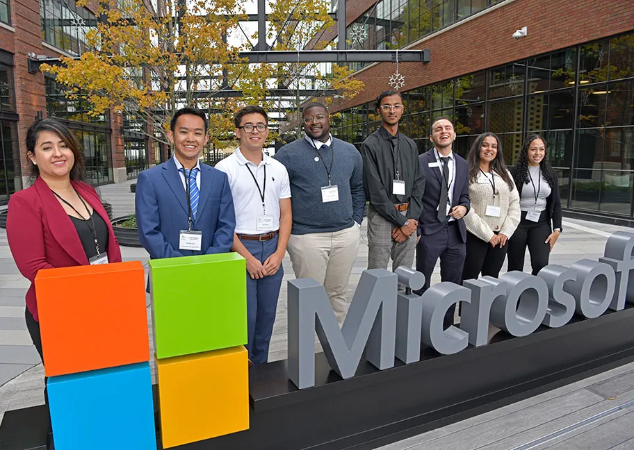 School of Business students visit Microsoft headquarters