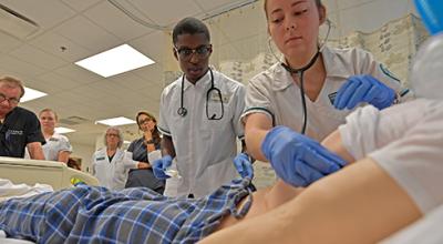 GGC nursing students participating in a simulation exercise