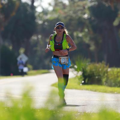 Jessica Rantamaki completing a 5k race November 2, 2024
