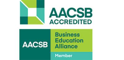 AACSB Accredited seal and AACSB Business Education Alliance Member seal