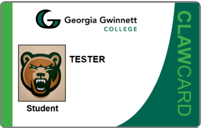 Image of new Claw Card with GGC logo and bear
