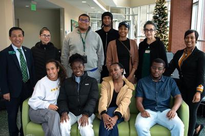 Integrative studies students posing for group photo at the end of semester social