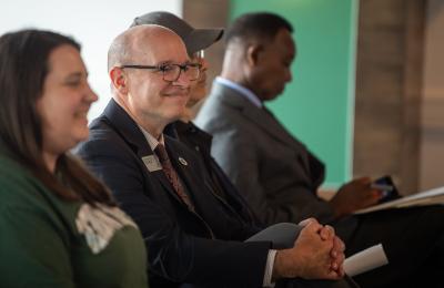 faculty members siting in a room during the 2026 Scholarship and Creativity Celebration