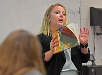 GGC student teacher in local school during her teaching experience